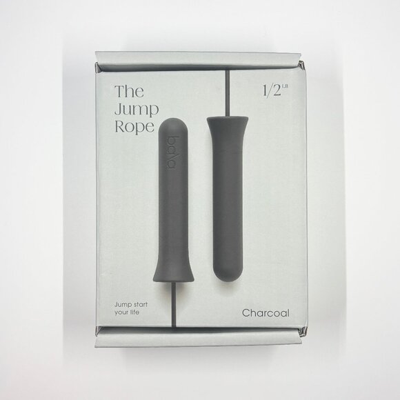 New in Box Bala Weighted Jump Rope in Charcoal Gray Fitness Cardio HIIT Training - Picture 1 of 7